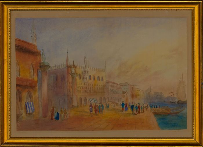 Miss Breyer - Late 19th Century Watercolour, Venice Street Scene