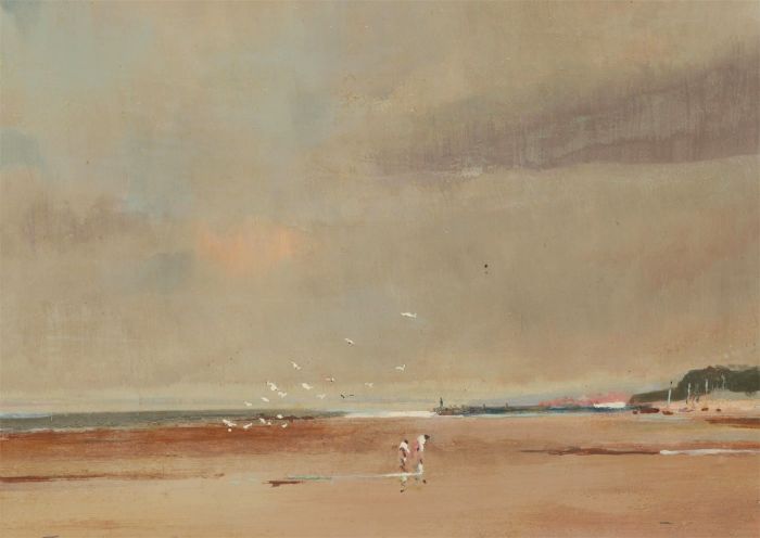 William Eyre (1891-1979) - Signed Oil, Low Tide at Deganwy, North Wales