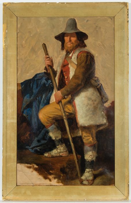 Framed 19th Century Oil - Study of a Gentleman in Hunting Attire