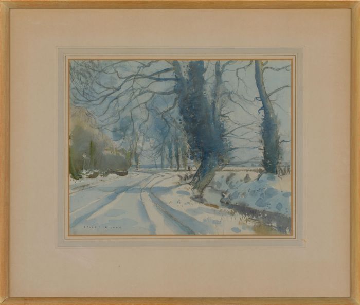Thomas Stuart Milner RWS (1909-1969) - Framed Watercolour, Winter Woodland