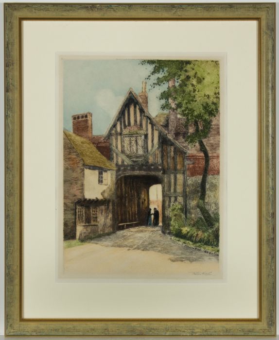 William Tatton Winter RBA (1855-1928) - 1924 Etching St. John's Gate, Canterbury