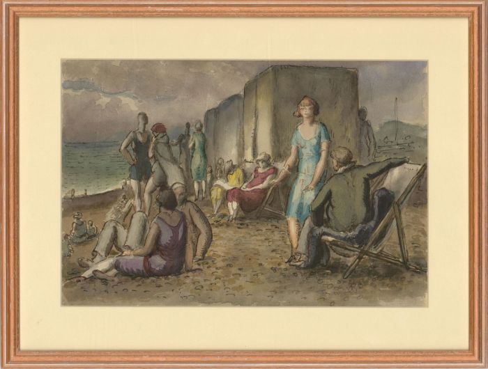 Harold Hope Read (1881-1959) - Framed Watercolour, British Beach Scene