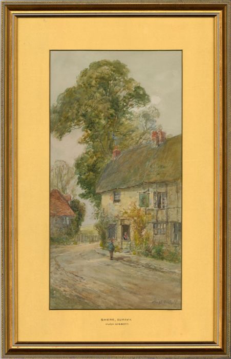 Hugh Nisbett - Signed & Framed Late 19th Century Watercolour, Shere, Surrey