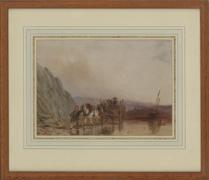 Manner of Richard Parkes Bonnington - c.1840 Watercolour, A Carter and Family