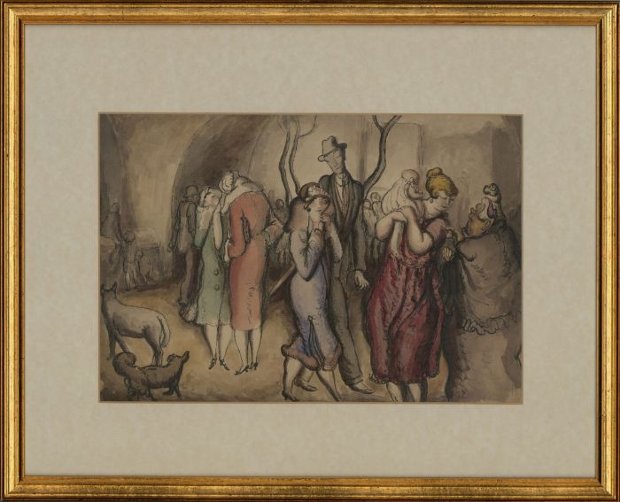 Harold Hope Read (1881-1959) - Framed Pen and Ink Drawing, Society Nightlife