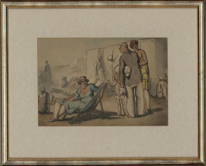 Harold Hope Read (1881-1959) - Framed Pen and Ink Drawing, Holiday Makers 