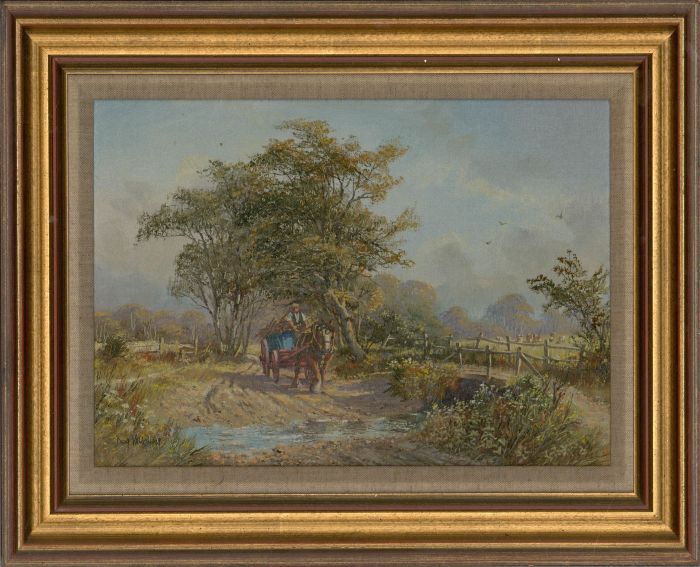Don Vaughan (b.1937) - 20th Century Oil, Returning With Firewood