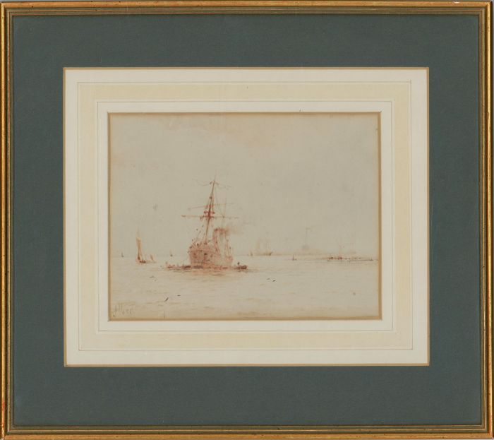 Albert Ernest Markes (c.1865-1901) - Framed 19th Century Watercolour, Low Tide