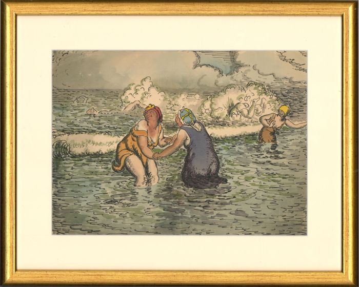 Harold Hope Read (1881-1959) - Framed Watercolour, The Swimmers