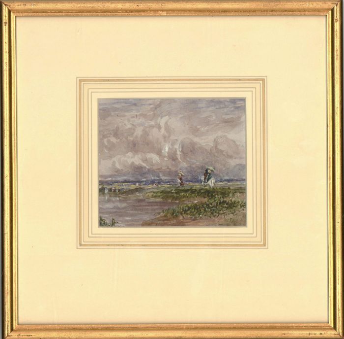 Framed Late 19th Century Watercolour - River Study
