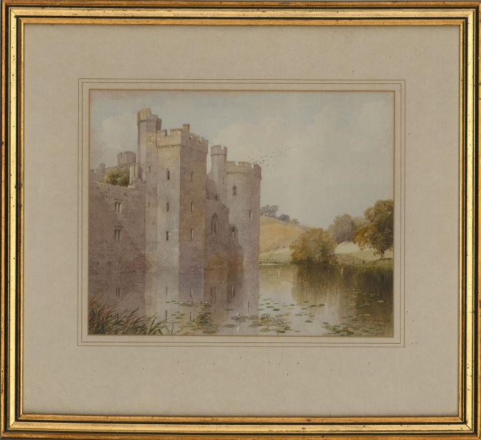 Charles W. Fothergill (fl.1896-1900) - 1900 Watercolour, View of Bodiam Castle