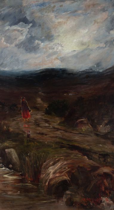  James Arthur Henry Jameson (1855-1930) - 1914 Oil, Winter, Donegal Highland