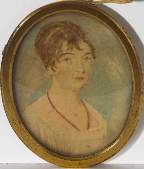 Set of Two Late 19th Century Watercolour - Portraits of a Lady and Gentleman