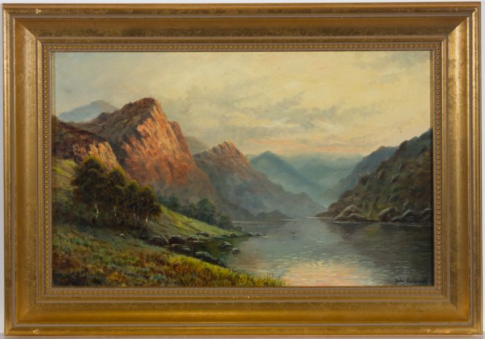 John Delasaire - Signed & Framed Early 20th Century Oil, View of Derwent Water