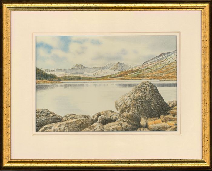 Alwyn Dempster Jones - Signed 20th Century Pastel, Welsh Lake Scene