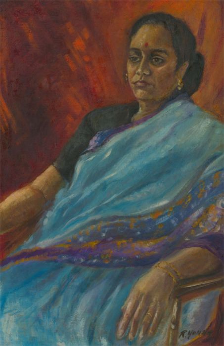 Renee Young - 20th Century Oil, Lady Dressed in a Sari