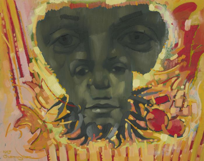 John Cherrington (1931-2015) - 1983 Oil, Surrealist Portrait