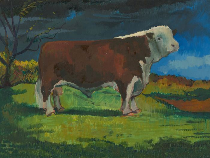 John Cherrington (1931-2015) - 20th Century Acrylic, Chianina Cow