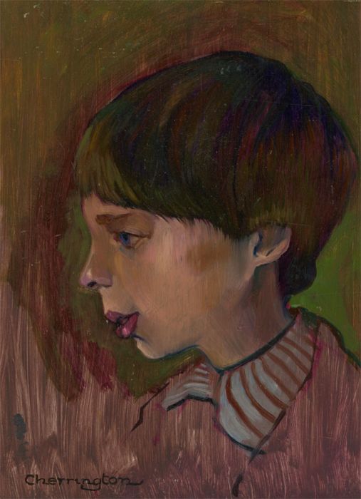 John Cherrington (1931-2015) - 20th Century Oil, Portrait of a Young Boy
