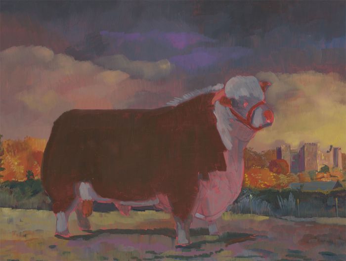 John Cherrington (1931-2015) - 1989 Oil, Cow in Colours