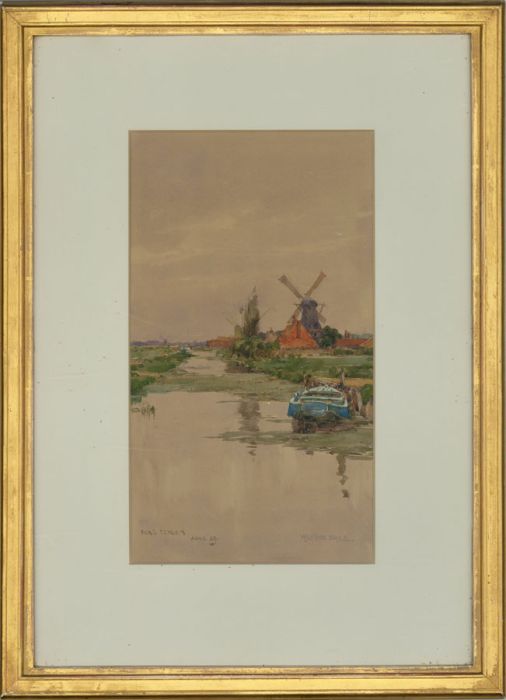 Wilfrid Williams Ball (1853-1917) - 1889 Watercolour, Near Leiden