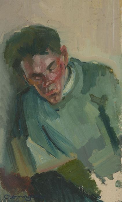John Cherrington (1931-2015) - 20th Century Oil, Seated Gentleman