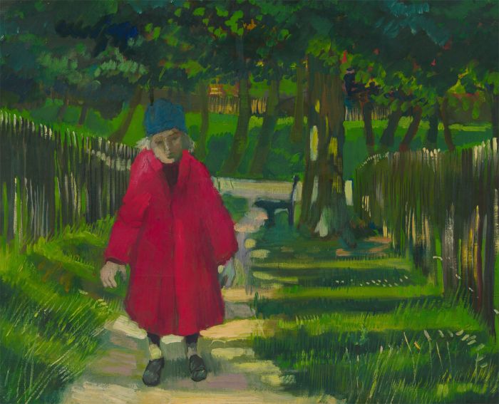 John Cherrington (1931-2015) - 20th Century Oil, Figure Walking Through a Park