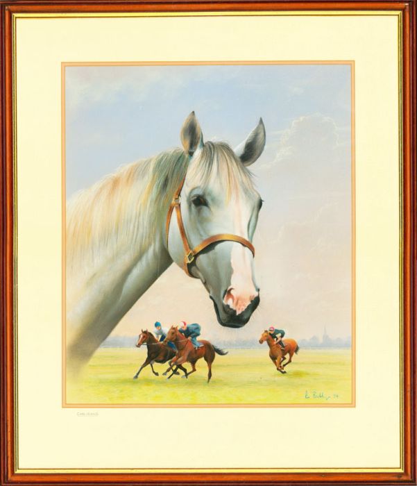 Les Babbage - 1994 Pastel, Portrait of the Horse 'Chilibang'