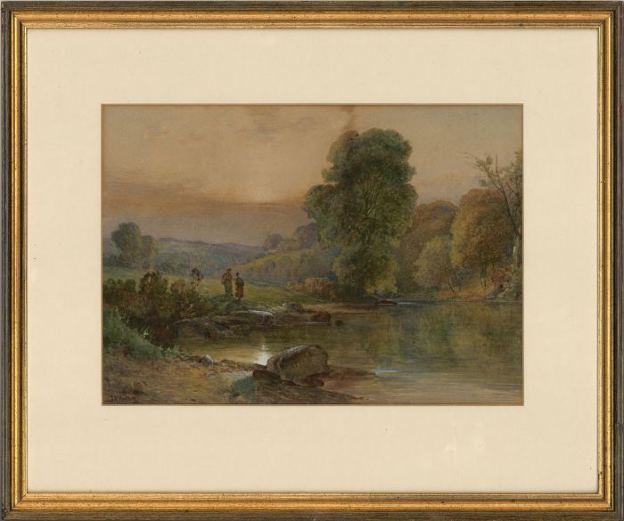 Thomas Eyre Macklin (1867-1943)
 - 1885 Watercolour, Tranquil River Scene