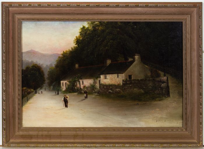 Henry Howell - Signed & Framed Late 19th Century Oil, The Road to Cader Idris
