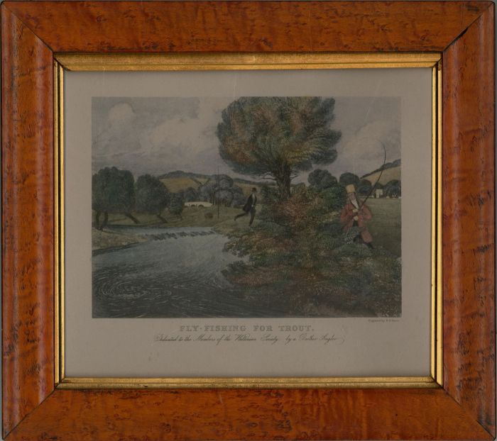 20th Century Picture Frame - Bird's Eye Maple with Gilt Detail