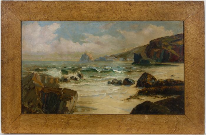 Hampden Alfred Minton (1854-1934) - Late 19th Century Oil, The Cornish Coast