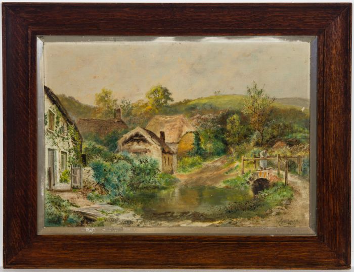 Alexander Handcock (1853-1932) - 1897 Oil, Harford Swimbridge, Devon