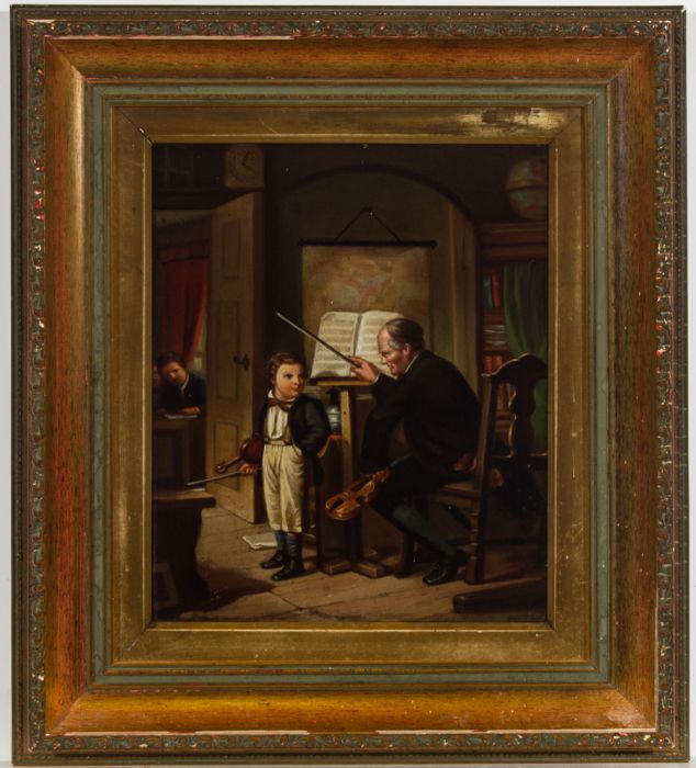 J. H. Thompson - 1882 Oil, Beethoven's First Lesson