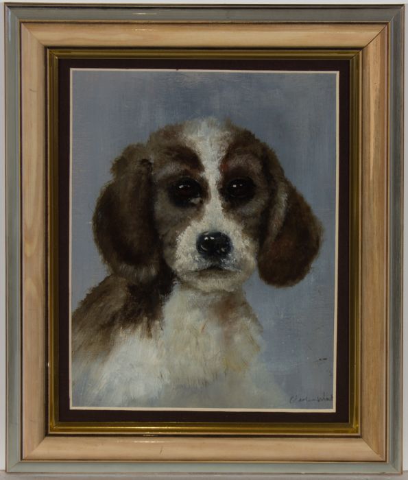 Charles Winter - 20th Century Oil, Study of a Dog