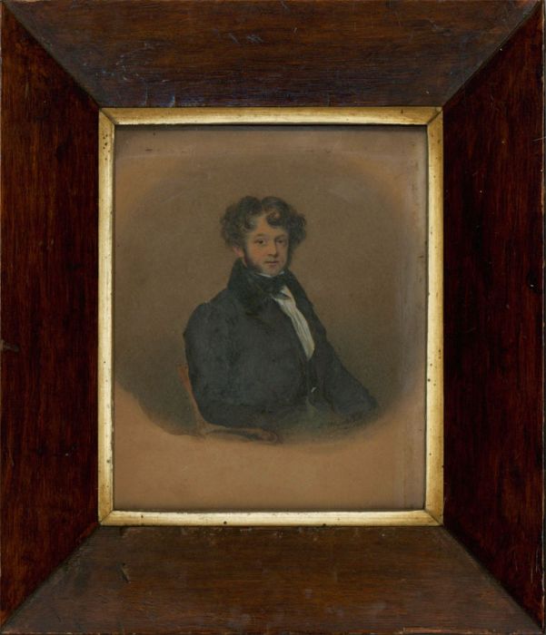 Framed 1832 Watercolour - Portrait of a Seated Gentleman