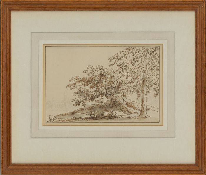 Attrib. Anthony Devis (1792-1817) - 19th Century Pen and Ink Drawing Cow Study