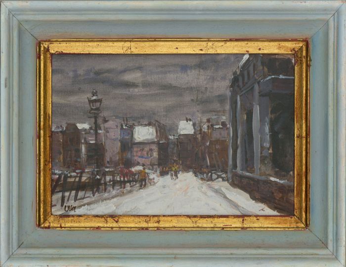 Ronald Olley (b.1923) - Fine c. 2000 Oil, Paris in the Winter