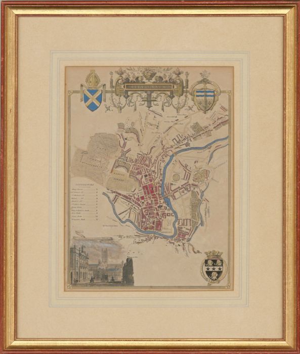 Thomas Moule (1784-1851) - Framed Early 19th Century Engraving, The City of Bath