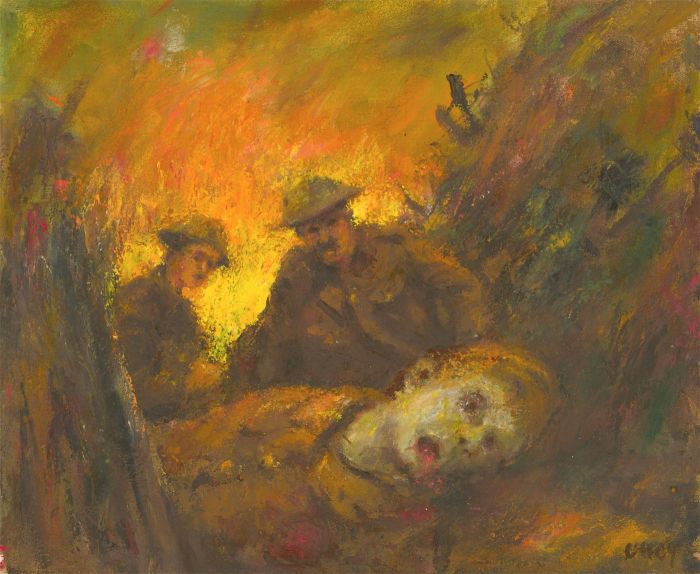 Ronald Olley (b.1923) - 20th Century Oil, Death at War