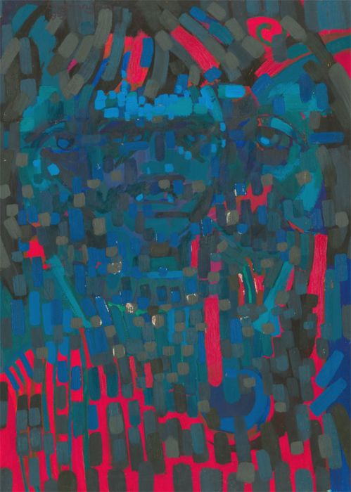 John Cherrington (1931-2015) - 1983 Oil, Surrealist Abstract Portrait