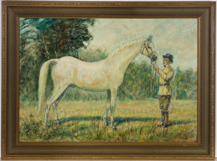 Henry E. Foster (1921-2010) - Framed 1972 Oil, The Arabian Horse