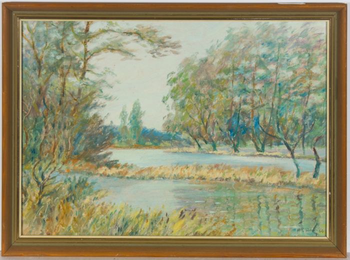 Henry E. Foster (1921-2010) - Signed & Framed 1964 Oil, The Broad Waters