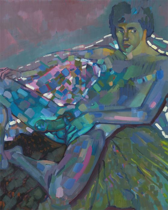 John Cherrington (1931-2015) - 1991 Oil, Reclining Male Nude