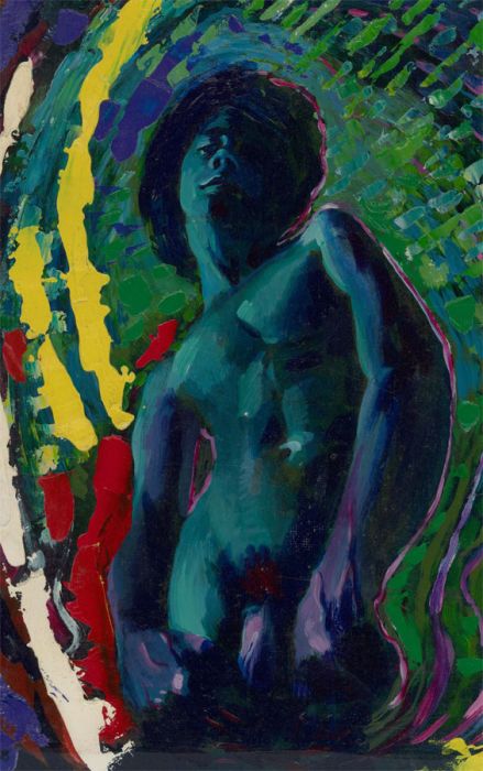 John Cherrington (1931-2015) - 1978 Oil, Dreaming of the Male Nude