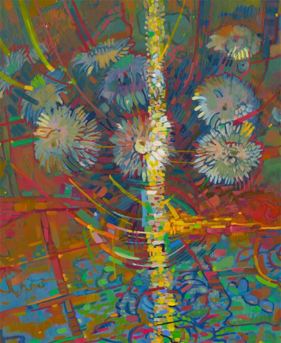 John Cherrington (1931-2015) - Signed 1988 Oil, Abstract Vibrant Still Life
