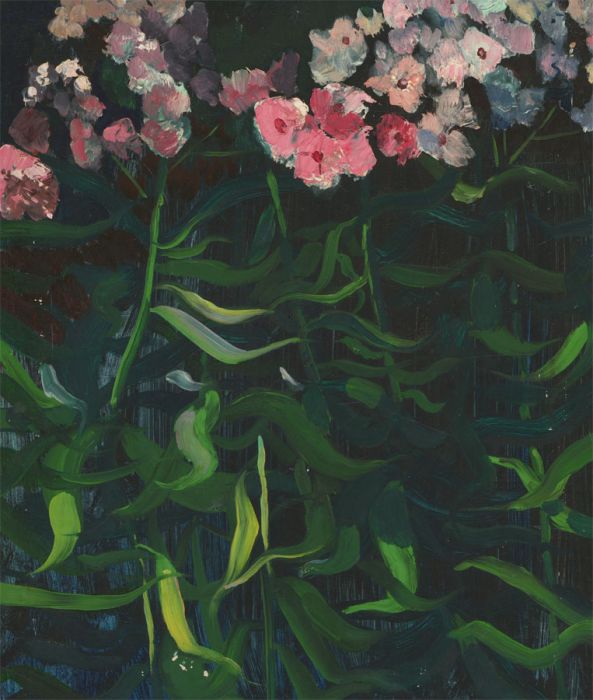 John Cherrington (1931-2015) - Signed 20th Century Oil, Vibrant Pink Flowers