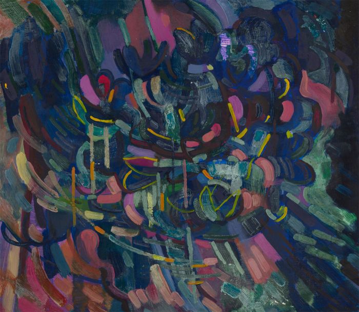 John Cherrington (1931-2015) - 20th Century Oil, Abstract Study In Purple