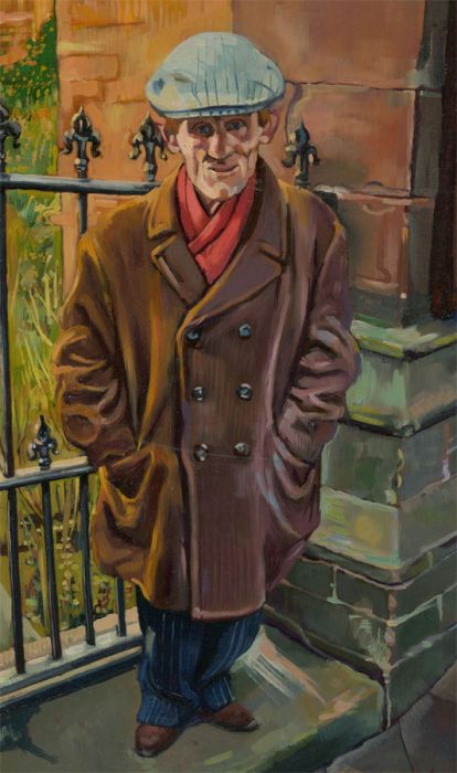 John Cherrington (1931-2015) - Fine 1990 Oil, Gentleman in a Flat Cap