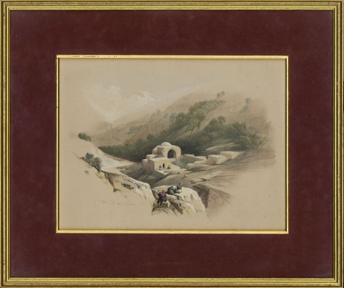 After David Roberts RA (1796-1864) - 1834 Lithograph, Fountain, Valley of Himion